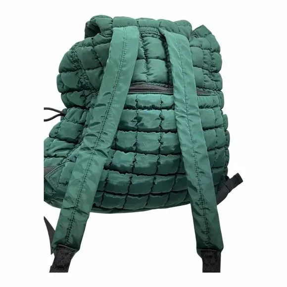 Brand New Free People FP Movement Quilted Carryall Backpack - Fuji Jade Green - Picture 5 of 10